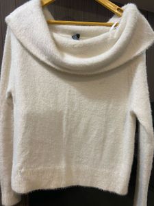 Off-Shoulder Knit Sweater