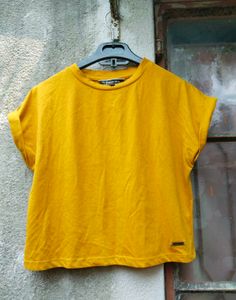 Yellow & Red 2 Short Sleeve Crop Tops