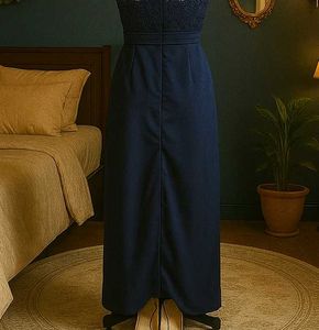 Sale🎉🎊Navy Blue Maxi Dress with Slit
