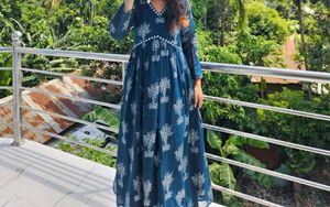 V Neck Anarkali Kurta
