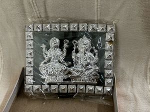 🆕Silver Plated Laxmi Ganesh Idol with Stand