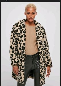 Leopard Print Fur Long Coat