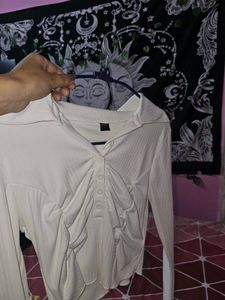 white crop top