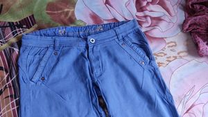 Blue Wide Leg Jeans