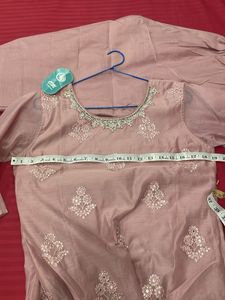 Elegant Pink Embellished Kurti