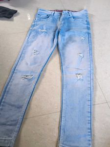 Ripped Light Wash Jeans