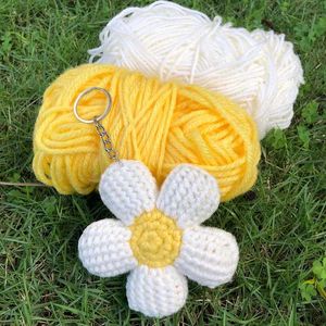 Crochet Flower Keychain