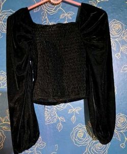 Black Velvet Full Slip Top