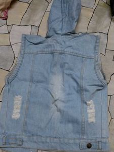 Denim Half Sleeve Jacket