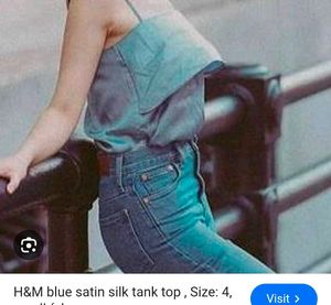 Very Beautiful Satin Shorts N H &amp;M Top