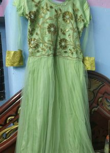 Long Frock With Shrug , Pant And Dupatta
