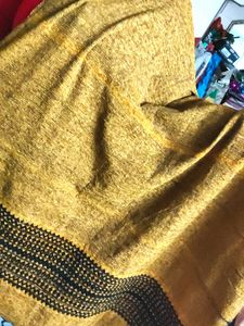 Mustard Colour Velvet Stole