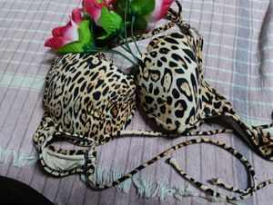 Leopard Print Bikini Top