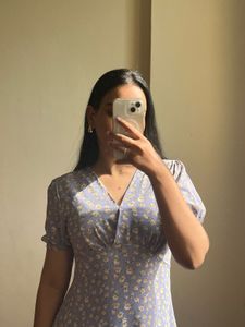 Floral V-Neck Midi Dress