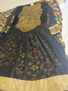 Unstiched Net And Shaleen Long Kurta