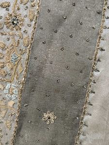 Vintage Tissue Zardosi Work Saree