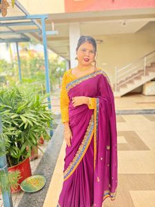 Elegant Purple Saree