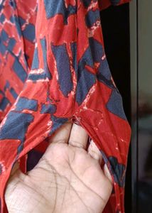 Red Feeding Kurti(Front Hook)