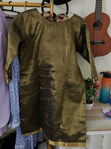 Zari Olive Colour Kurta