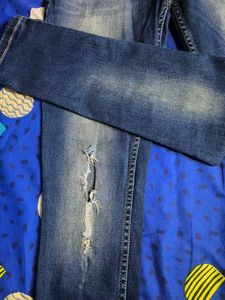 Distressed Denim Jeans