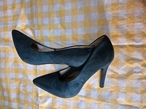 Dark Green Velvet Ajio Heels 👠💅