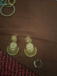 Golden Dangle Earrings