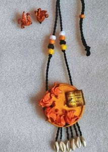 Handmade Clay Necklace & Earrings Set