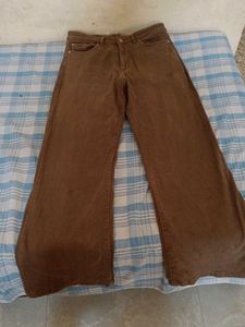 Brown Wide Leg Jeans