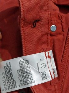 Coral Colored Denim Shorts