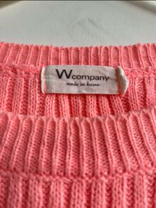 Peach Ribbed Knit Sweater