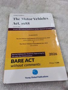 The Motor Vehicles Act, 1988 - Bare Act