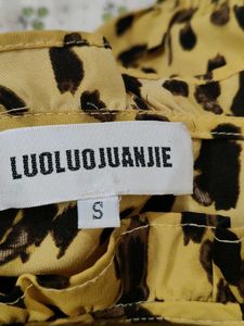 Leopard Print Ruffle Blouse