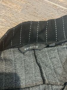 Black Trouser With White Lining In..