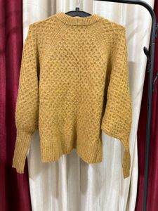 Mustard Knitted Pullover Sweater