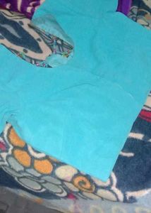 Blue Saree With Stiched Blouse