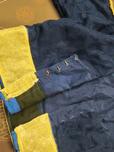 Elegant Blue Velvet Blouse