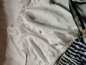 Elegant White Top And Bottom
