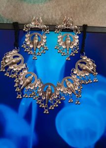 Oxidized Silver Necklace Set