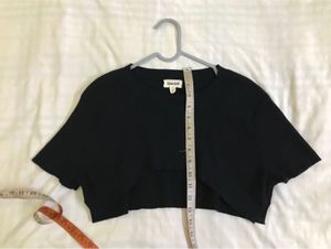 Black Crop Top Fits S/M