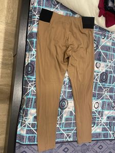 Tan High-Waisted Pants