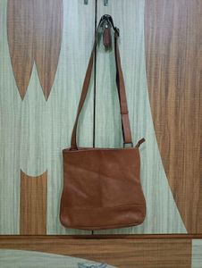 Genuine Leather Brown Crossbody Bag