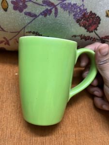 2 Green Ceramic Mugs