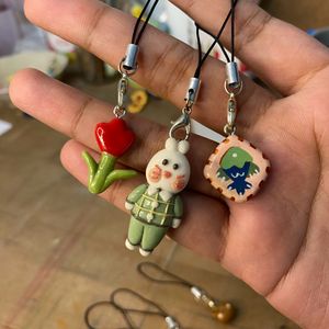 Set of 3 phone/bag Charms
