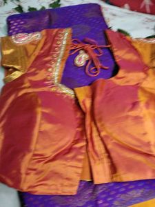 Purple And Gold Pure Kanchipuram Silk Saree