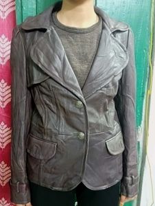 Damozel Brown Leather Jacket