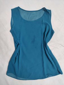 Teal Sheer Top