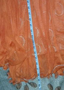 Elegant Orange Ethnic Gown