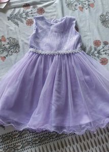 Cute Purple Party Dress With Cotton Lining