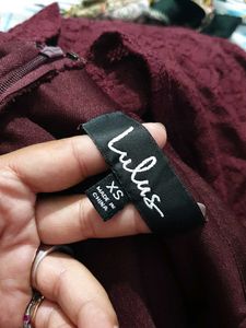 5225 SEXY MAROON BODYCON