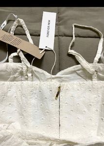 Forever New Mimi EmbroideredLinen Bustier